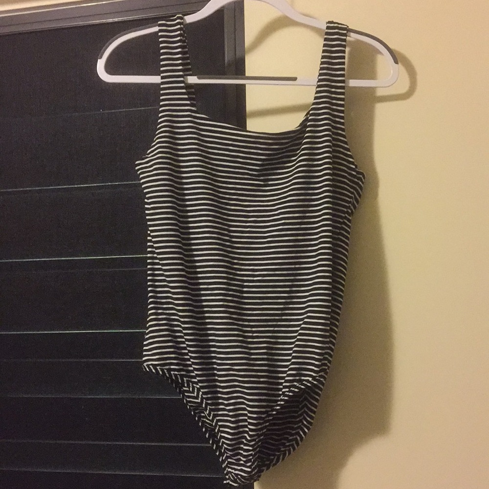Stripped body suit